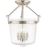 Rockford 4 Light 14.25 Inch Wide Semi Flush Mount by Livex - 50485