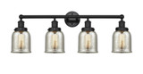 Bell 4 Light Industrial Vanity Light with Mercury Glass by Innovations - 616-4W-G58