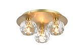 Graham 3 Light 12 Inch Wide Flush Mount by Elegant - 3509F12