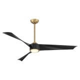 Pike 3 Blade Ceiling Fan with Light Kit 56 Inch Wide by Minka Aire - F774L