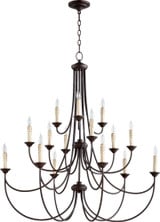 Brooks 15 Light Oversized 3 Tier Chandelier by Quorum - 6250-15