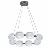 Peri 56W 8 LED Chandelier 6 Inch Tall and 32 Inch Wide by Dainolite - PRI-3256LEDP