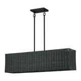 Weavington 4 Light Large Linear Chandelier 19 X 7.75 Inch Wide by Livex - 60553