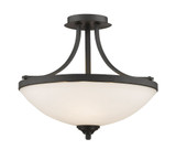 Bordeaux 3 Light 17.13 Inch Wide Semi Flush Mount by Z-Lite - 435SF-B