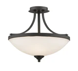Bordeaux 3 Light 17.13 Inch Wide Semi Flush Mount by Z-Lite - 435SF-B