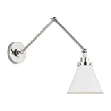 Wellfleet 1 Light Double Arm Cone Task Wall Sconce by Visual Comfort Studio - CW1151