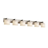 Fusion Modular 6 Light Oval Opal Glass Vanity Light by Justice Design - FSN-8926-30-OPAL