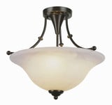 3 Light 18 Inch Wide Semi Flush Mount by Trans Globe - 6540