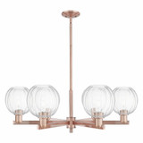 Preston 6 Light Stem Chandelier 12 Inch and 23.88 Inch Wide by Innovations - 716-6CR-G458-7