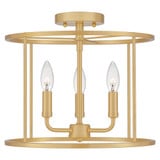 Abner 3 Light 14 Inch Wide Semi Flush Mount by Quoizel - ABR1714