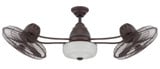 Bellows II - 48 Inch Dual Head Ceiling Fan by Craftmade - BW248