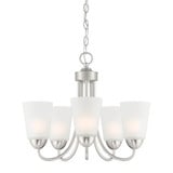 Malone 5 Light Small Chandelier by Designers Fountain - D267M-5CH-BN