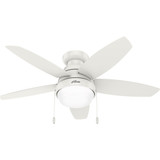 Lilliana Low Profile Ceiling Fan with Light Kit 44 Inch W by Hunter Fans - 51223