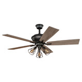 Clybourn 3 Light Ceiling Fan 21 Inch Tall and 52 Inches Wide by Vaxcel - F0042