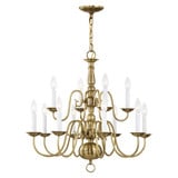 Williamsburgh 12 Light Medium Chandelier by Livex - 5012