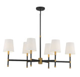 Brody 6 Light Small Linear Chandelier by Savoy House - 1-1631-6