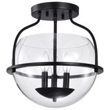 Amado 3 Light 14 Inch Wide Semi Flush Mount by Nuvo - 60/7821