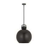 Newton Sphere 1 Light Metal Medium Stem Pendant 16 Inch Wide by Innovations - 410-1SL-M410-16