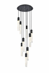 Aurora 6.5W 9 LED Chandelier 19 Inch Tall and 24 Inch Wide by Elegant - 2089D24