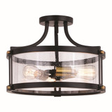 Holbrook 3 Light 6.5 Inch Wide Semi Flush Mount by Vaxcel - C0175