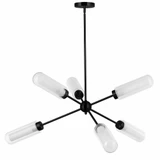 Balbina 6 Light Chandelier 16 Inch Tall and 40 Inch Wide by Dainolite - BBA-406C