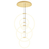 Hoops 6 LED Light Medium Chandelier by CWI - 1273P35