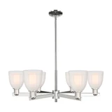 Brookfield 6 Light Stem Hung Chandelier 11 Inch X 36 Inch by Innovations - 716-6CR-G441