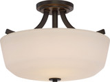 Laguna 2 Light 15.25 Inch Wide Semi Flush Mount by Nuvo - 60-526L