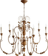 Salento 9 Light Oversized 2 Tier Chandelier by Quorum - 6206-9