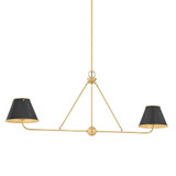 Burghley 2 Light Linear Chandelier 54.25 Inch Wide by Hudson Valley - MDS2001