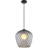 Quilted Gem 1 Light Small Pendant 12 Inch Tall by Matteo - C68103