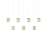 Polpo 7 Light Linear Multi Drop Pendant 57 Inch Wide by Currey Company - 9000-1402