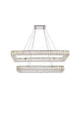 Monroe 2 LED Light Large Pendant 42 Inch Length by Elegant - 3504G42L2