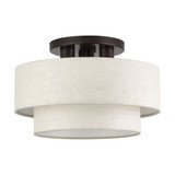 Manorwood 3 Light Large Semi Flush Mount 9.5 Inch and 15 Inch Wide by Livex - 41944