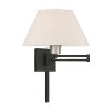 1 Light Swing Arm Wall Sconce 13 Inch Wide by Livex - 40038