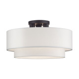 Manorwood 3 Light 18 Inch Wide Semi Flush Mount by Livex - 50306