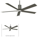 Clean Ceiling Fan with Light Kit 60 inches wide by Minka Aire - F684L