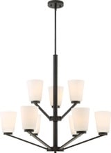 Nome 9 Light Large 2 Tier Chandelier by Nuvo - 60-649