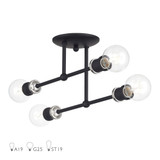 Delacroix 4 Light 17 Inch Wide Semi Flush Mount by Livex - 47176