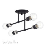 Delacroix 4 Light 17 Inch Wide Semi Flush Mount by Livex - 47176