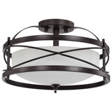 Ginger 2 Light 14 Inch Wide Semi Flush Mount by Nuvo - 60-2L