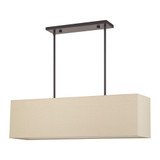 Summit 4 Light Large Linear Chandelier 17.5 Inch and 8.5 Inch Wide by Livex - 52276
