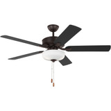 Linden 5 Blade Ceiling Fan with Light Kit 52 Inch Wide by Generation - 5LD5217