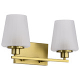 Lune 2 Light Bath Vanity 8.75 Inch Tall and 16 Inch Wide by Nuvo - 60/8222