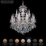 La Scala 15 Light Chandelier 32 Inch and 28 Inch Wide by Schonbek Signature - 5075