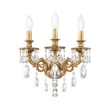 Milano 3 Light Wall Sconce 15 Inch and 13 Inch Length by Schonbek Signature - 5643