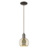 Athens 1 Light Cord Hung Mini Pendant 8.7 Inch X 5.88 Inch by Innovations - 716-1P-G12-6
