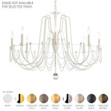 Esmery 8 Light Chandelier 28.5 Inch and 37 Inch Wide by Schonbek Signature - AR1008N