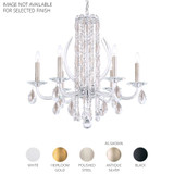 Siena 6 Light Crystal Tusks Chandelier 24.5 Inch Wide by Schonbek Signature - RS8306N