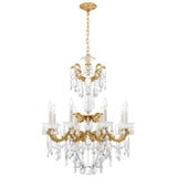 La Scala 8 Light Chandelier 34 Inch and 25 Inch Wide by Schonbek Signature - 5007